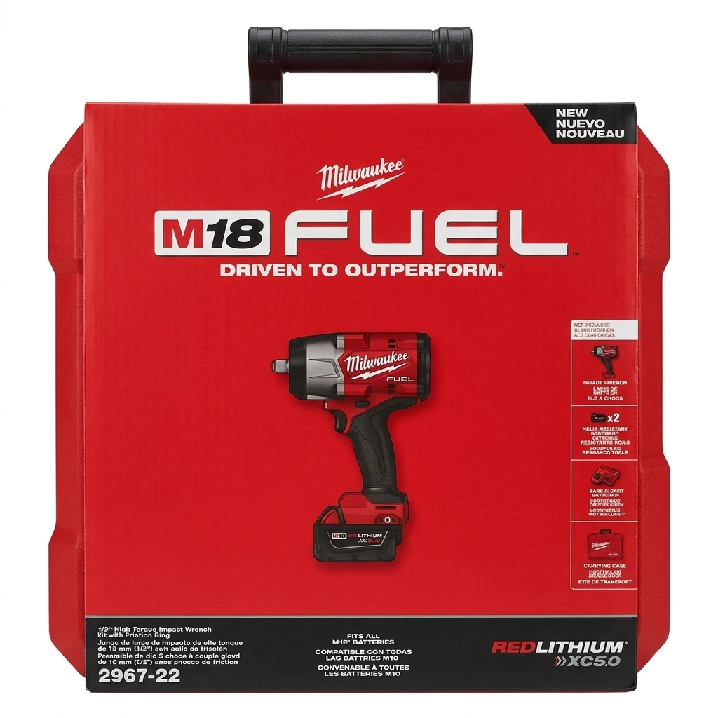 M18 FUEL 1/2" IMPACT WRENCH *WITH BATTERIES AND CHARGER* (2967-22)